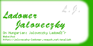 ladomer jaloveczky business card